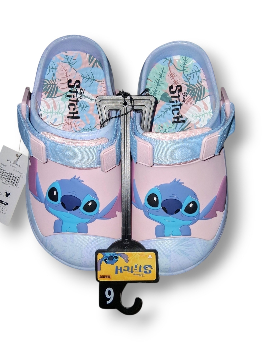 Disney Lilo & Stitch Kids' Pink and Light Blue Slip-On Clogs